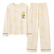 Cat Man Pure Cotton Pajamas Women's Long Sleeve Trousers Spring and Autumn Style Pullover Can We Wear Outside the Fall and Winter Home Clothing Set Full Cotton 9901 XL (Suggested 120-140Jin [Jin equals 0.5 kg])