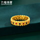 Lukfook Jewelry Fuman Heirloom Series Pure Gold National Style Gilded Gold Ring as a Gift Price F48TBGR0007 No. 12-4.87g (including labor cost 823 yuan)