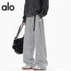 ALO YOGA 2025 autumn and winter new student wear brand spot withdrawal brand discount American retro collision couple parent-child wear dark gray dark gray M 95-110Jin Jin equals 0.5 kg