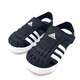 Adidas (adidas) 20 summer new baby toe-cap sandals children's non-slip Velcro soft-soled sports shoes for boys and girls beach black and white 25
