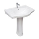 Pillar basin ceramic wash basin household wash basin large apartment small apartment bathroom vertical balcony wash basin 3004 double hole basin