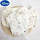Disney Disney nouveau-né bébé pantalon de couches en coton pur Sac à couches respirant étanche et lavable, anti-fuite anti-côté pour hommes et femmes en été (style velcro) rose clair + ciel + emballage chaud 3 pièces L