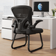 Shantou Lincun Computer Chair Back Chair Office Chair Home Comfortable Sedentary Office Seat Dormitory College Student Study Chair Enhanced Black Frame Black Mesh | No Headrest | High Elastic Sponge | Carbon Steel Feet x Fixed Armrests