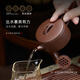 Centennial Liyong Yixing purple clay pot pure handmade raw ore 70s old purple mud four seasons Han tile household tea making Kungfu tea set Four Seasons Han tile 140ml