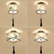 Micro corridor ceiling lamp balcony entrance corridor lamp new Chinese style LED simple bedroom foyer entrance small ceiling lamp round flowery brocade + pendant