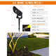 Freddy outdoor spotlights waterproof tree lights led courtyard garden tree lights landscape villa ground lights lawn ground lights S4 ground type 5W white light-warm white-yellow light-3 choose 1