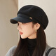 Shenggeer octagonal beret women's autumn and winter Korean version versatile 2025 new British retro face-showing small fashion newsboy hat brown one size