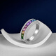 Chow Tai Fook ENZO Rainbow Series 18K Gold Colorful Gemstone Diamond Ring Women EZV7049 Birthday Gift No. 11