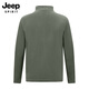 JEEP SPIRIT Jeep sweatshirt men's spring and autumn men's long-sleeved casual men's fleece jacket men's top military color XL