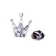 Timo Crown Collar Nadel Herrenbrosche Accessoires Anzug Kristall Brosche Zhang Songwen gleiche Kragen Nadel Hemd Pin Summer Gun Black Crown Tinte Blue Diamond plus Ersatzknopf B00-307