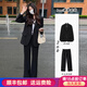 Yusenlian Spring and Autumn New Style Suit Suit Women's Formal Wear College Student Teacher Interview Professional Work Defense Black Suit Jacket Three-piece Set L_Recommendation 105-115Jin Jin is equal to 0.5 kg