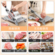 Baijie (BJ) 304 meat slicer, household multi-functional frozen meat bone cutter, meat planer artifact, manual mutton roll slicer, thickened 304 stainless steel, dual-purpose slicing/bone cutting