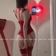Hot girl lace bra padded suit fishbone suspender sexy vest pure desire outer wear body shaping short top waist sexy temptation red + pants