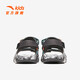 ANTA Children's Sandals Men's Beach Shoes 2024 Summer New Breathable and Comfortable Outdoor Sports Sandals Slate Gray/Fish Eye Blue/Black-3 37