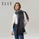 ELLE gift box 100% wool scarf for women double-sided autumn and winter thickened warm shawl and scarf gift