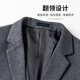 SHANSHAN Shanshan Wool Suit Jacket Men's Spring and Autumn New Warm Easy-Care Jacket Business Commuting Workplace Top Men Gray 2XL /185 Recommended 150-165 Jin Jin equals 0.5 kg