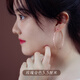 The same style as Fat Donglai, the best quality, 18k gold earrings, rose gold earrings, colorful silver large hoop earrings 2024 new style, plain hoop yellow l gold 4.0 cm silver earrings