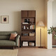 Lin's Home Skeleton Line Card Seat Bookcase Storage Cabinet Integrated Bookshelf Floor-standing Display Cabinet YZ1X