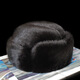 Maycaur mink hat men's whole mink fur autumn and winter new mink hair for middle-aged and elderly people thickened and warm Northeast gift black whole mink M head circumference 56-57cm