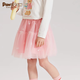 PawinPaw cartoon bear children's clothing summer girls princess mesh tutu skirt short skirt glitter pink/25 110 cm