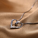 Pt.Charm new platinum pendant hollow love small pendant women's necklace clavicle chain gift girlfriend heart pendant gift ready stock national inspection certificate 1.3-1.4g