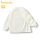 Balabala children's clothing children's T-shirt baby girl long-sleeved top bottoming shirt autumn clothing simple fresh cute sweet off-white 10302 73