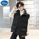 Disney boys' vest autumn and winter 2025 new winter fashionable outer vest medium and large children's warm thickened casual jacket black 130 cm