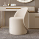 Tuoxiang Makeup Stool Modern Simple Dressing Stool Home Light Luxury Makeup Chair Soft Covered Round Stool Bedroom Dressing Table Chair Turntable Style - Apricot White + Brown