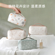 EACHY Cosmetic Bag Light Luxury High-end New Portable Cosmetic Storage Bag Women's Large Capacity Partitioned Storage-French White L