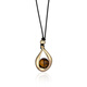 Qlady tiger eye stone water drop necklace women's long high-end light luxury niche 2025 new accessories pendant sweater chain gift