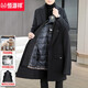 恒源祥羊毛双面呢男士毛呢大衣脱卸鹅绒内胆秋冬季中长款呢子外套男冬装 灰色【S9205可脱卸鹅绒内胆】 180 【141-155斤】