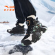ANTA Children's Cotton Shoes for Men and Women 2025 Autumn and Winter New Fashion Knob Buckle Wear-Resistant Anti-Slip Outdoor Snow Boots Store Manager Recommends Black-3 33 Shoe Inner Length 20.5cm