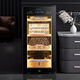 Bacchus smart cigar cabinet WiFi control + ammonia removal, multi-functional independent humidity control, constant temperature and humidity, naked and alcohol-free Spanish cedar wood inverter compressor, air-cooled humidifier, 6th generation inverter model + light strip, 400-500 pieces, 83L