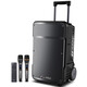 SANSUI A12 square dance audio outdoor audio karaoke special performance mobile portable trolley speaker high-power subwoofer with wireless microphone 12-inch bass + double bel canto microphone