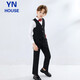 Yinuofang children's suit vest suit boy suit dress performance suit black vest suit 130CM
