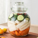 Maxcook glass pickle jar thickened glass bottle sealed jar wine bottle pickled laba garlic 5Jin Jin equals 0.5kg packed MCX975
