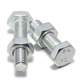 JPHZNB48 grade galvanized hexagonal bolts galvanized screw nut set M6M8M10M12M14M16M18M20M30 M12*120 half thread 50 sets