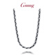 GsunG platinum necklace men's PT950 fashionable cross-turn dense card chain atmospheric platinum men's necklace simple cross chain priced by gram contact before bidding
