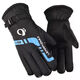 New winter men's warm gloves for outdoor skiing, motorcycles, electric vehicles, riding gloves, thickened with velvet for cycling, windproof and velvet, dynamic style - Vibrant blue, one size fits all, 1 pair, suitable for palm circumference 19-24cm