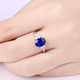 DL 1998 Fat Donglai same style tanzanite ring sapphire 925 silver inlaid carat tanzanite color No. 9