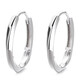 Earrings sterling silver 9999 geometric plain hoop earrings simple niche design earrings delivery box gift for wife white gold (with box)