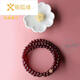 Cute fox edge burgundy garnet bracelet for women three circles multi-circle crystal bracelet beeswax transfer beads gift three circles 5mm