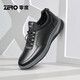 Zero men's shoes, sports casual shoes, thick-soled shoes, wear-resistant, fashionable, versatile and comfortable sports shoes for men, black 42