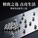 Manyun pure silver 999 pure silver beads scattered pearl beads sterling silver accessories DIY braided rope button gram 999 pure silver (regardless of Specifications, about 0.3 grams)
