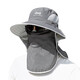 JEEP Jeep Fishing Hat Men's Summer Fisherman Mask Outdoor Mountaineering Sun Face Cover Men's Sun Protection Hat Dark Gray One Size Adjustable