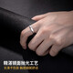 Chinese jewelry plain silver ring men's solid silver simple single index finger ring live mouth tail ring brother birthday gift for men solid silver plain ring ring for men