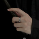 Platinum Möbius Ring Ring Men's ins fashion niche design open couple ring index finger retro light luxury high-end Möbius ring ring