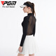 PGM高尔夫服装女装冰丝防晒打底衫上衣T恤夏季运动 YF677-黑色【上衣】【冰丝】 M