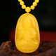Fat East Lai Quality Beeswax Pendant Chicken Fat Yellow Twelve Zodiac Amulet Guanyin Amitabha Necklace Samantabhadra Bodhisattva Zodiac (Dragon) (Snake)