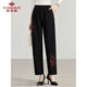 Yu Zhaolin Mom's Pants Spring and Autumn Casual Pants Middle-aged and Elderly Women's Straight Leg Granny Pants Y23KK2624